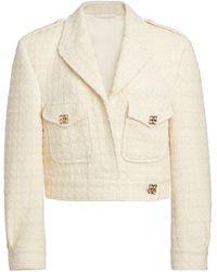 Givenchy - Cropped Wool-blend Tweed Jacket - Lyst