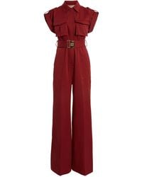 Elie Saab - Pocket-Detail Cotton-Gabardine Jumpsuit - Lyst