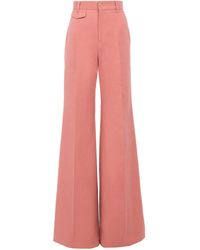 Chloé - Flared Organic Cotton Canvas Pants - Lyst