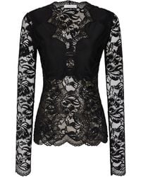 Rabanne - Scalloped Stretch-Lace Top - Lyst