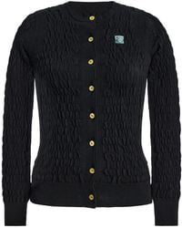 Conner Ives - Exclusive Shirred Knit Cotton-Cashmere Cardigan - Lyst