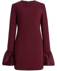 ROTATE BIRGER CHRISTENSEN - Satin-Trimmed Crepe Mini Dress - Lyst
