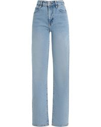 FRAME - The Ruler Stretch High-Rise Straight-Leg Jeans - Lyst