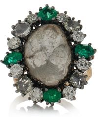 Amrapali - One-of-a-kind Rajasthan 14k Yellow Gold Diamond, Emerald Ring - Lyst