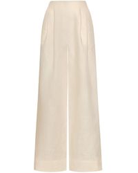 ANDRES OTALORA - Ancestra High-Rise Linen Wide-Leg Pants - Lyst