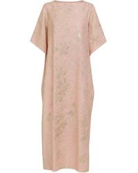 ‎Dima Ayad - Metallic Floral-Print Maxi Caftan - Lyst