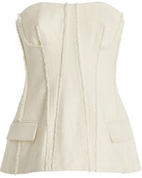Jonathan Simkhai - Lupita Fringed Bustier Top - Lyst
