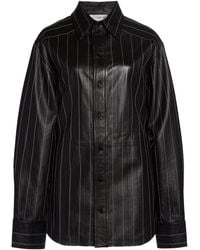 Victoria Beckham - Belt-Detailed Leather Shirt - Lyst