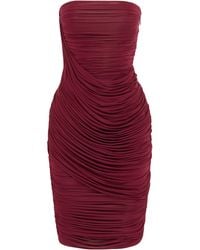 Alex Perry - Strapless Draped Knee-Length Dress - Lyst