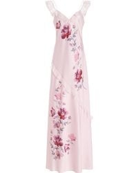 LoveShackFancy - Parisa Off-the-shoulder Floral Satin Maxi Dress - Lyst