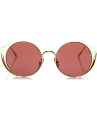 Loewe - Island Round-Frame Metal Sunglasses - Lyst