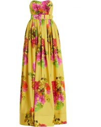 Cara Cara - Greenfield Belted Floral Cotton Poplin Maxi Dress - Lyst