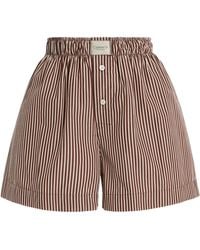 Comme Si - La Classica Striped Cotton-Poplin Boxer Shorts - Lyst