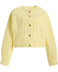Ulla Johnson - The Briar Collarless Denim Jacket - Lyst