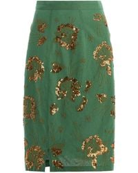 All That Remains - Exclusive Sequined Cotton Midi Skirt - Lyst