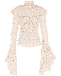 Zimmermann - Hypnotic Hand Crochet Cotton Sweater - Lyst