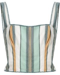 ILIO NEMA - Jupiter Striped Cotton-Blend Cropped Top - Lyst