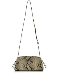 STAUD - Maude Convertible Snake-Effect Leather Clutch - Lyst