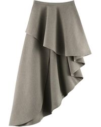 ARAKII - Spiral Asymmetrical Poplin Midi Skirt - Lyst