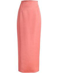 KHAITE - Winton Satin Midi Skirt - Lyst