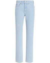 KHAITE - Farley Rigid Mid-Rise Straight-Leg Jeans - Lyst