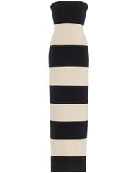 Posse - Exclusive Theo Striped Jersey Strapless Maxi Dress - Lyst