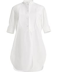 The Row - Elaris Cotton Poplin Bib Shirt - Lyst