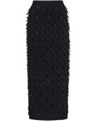 Jonathan Simkhai - Bree Bead-Embellished Knit Midi Skirt - Lyst