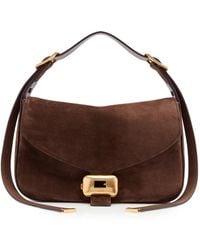 Balenciaga - Clicca Medium Suede Shoulder Bag - Lyst