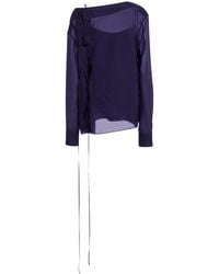 Ferragamo - Draped Organza Top - Lyst