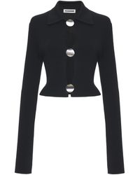 Jil Sander - Virgin Wool Polo Cardigan - Lyst