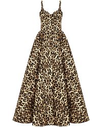 The New Arrivals Ilkyaz Ozel - Ophelia Animal-Print Crepe Ball Gown - Lyst