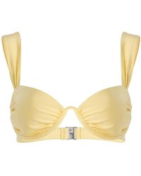 Jonathan Simkhai - Anniston Ruched Bikini Top - Lyst