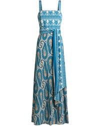 Etro - Wrapped Jersey Maxi Dress - Lyst