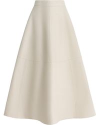 Rohe - A-Line Leather Midi Skirt - Lyst