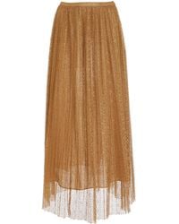 Ulla Johnson - Maren Pleated Sheer Maxi Skirt - Lyst