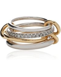 Spinelli Kilcollin - Nimbus Sterling Silver, 18k Yellow Gold Diamond Ring - Lyst
