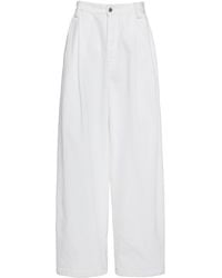 Bottega Veneta - Pleated Denim Wide-leg Trousers - Lyst