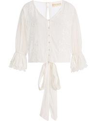 All That Remains - Jenine Cotton-Silk Top - Lyst