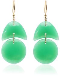 Ten Thousand Things - Tiny Arps 18k Yellow Gold Chrysoprase Earrings - Lyst