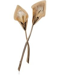 Carolina Herrera - Double Calla Lily Brooch - Lyst