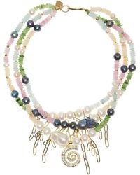 Joie - Seashell 18K Morganite And Pearl Choker - Lyst