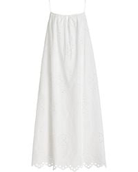 Matteau - Broderie Cotton Midi Dress - Lyst