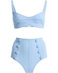 Lisa Marie Fernandez - Seersucker Balconette High-waist Bikini - Lyst