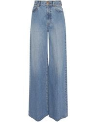 Zimmermann - Crush Long Rigid High-rise Straight-leg Jeans - Lyst