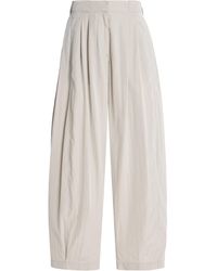 The Row - Iven Silk-Blend Barrel-Leg Pants - Lyst