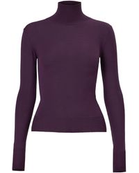 Carolina Herrera - Wool-Silk Turtleneck Sweater - Lyst