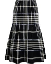 Brandon Maxwell - The Rory Plaid-Jacquard Midi Skirt - Lyst