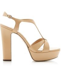 Jimmy Choo - Kesia Leather Platform Sandals - Lyst