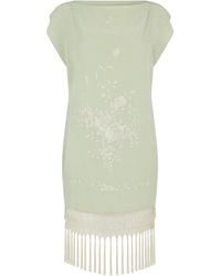 Conner Ives - Silk Piano Shawl Mini Shift Dress - Lyst